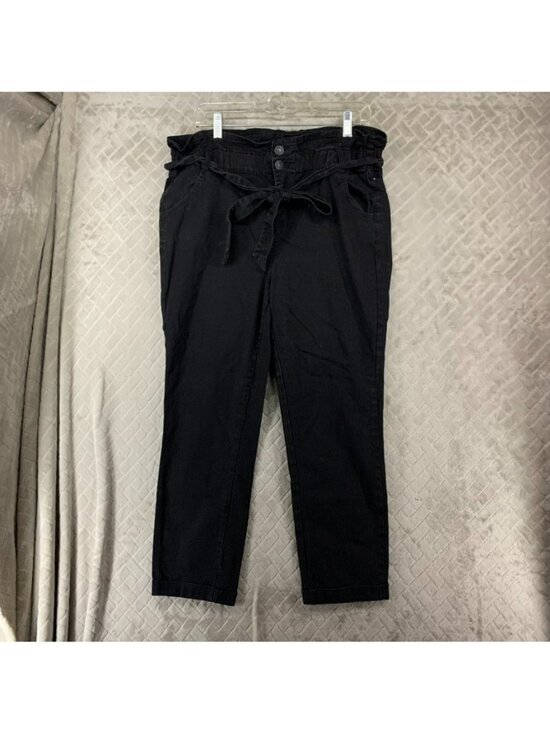 Almost Famous Denim - Almost Famous Jeans Womens XL Black Skinny Ankle Paper Bag High Rise Stretch
